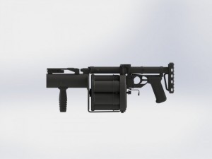 40mm 6g30 grenade launcher 3D Model