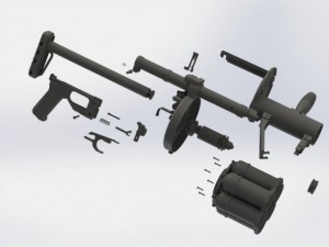 40mm 6g30 grenade launcher 3D Model