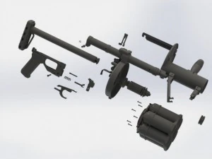 40mm 6g30 grenade launcher 3D Model