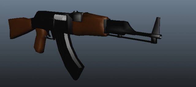 ak47 3D Model .c4d .max .obj .3ds .fbx .stl .blend 