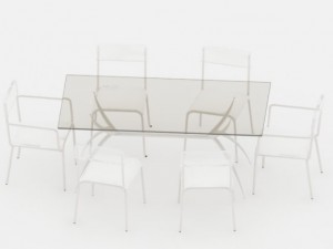 table with chair 3D-Modell