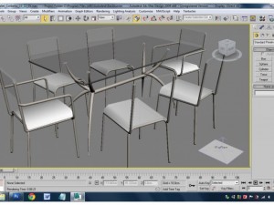 table with chair 3D-Modell