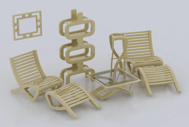 chair 3D Model .c4d .max .obj .3ds .fbx .stl .blend