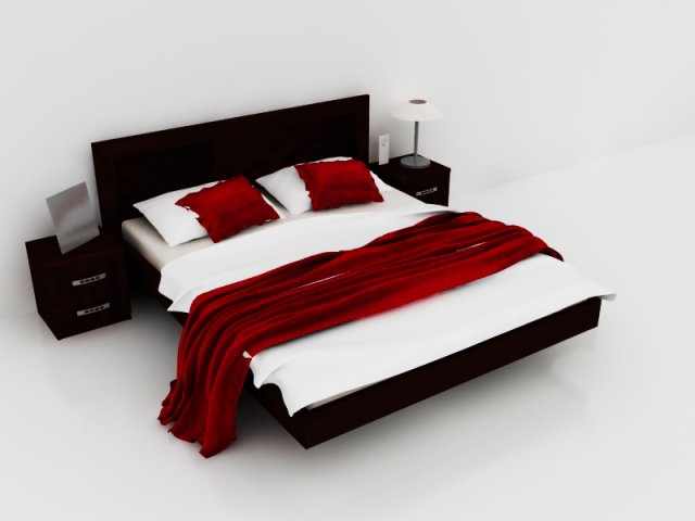 bed Model 3D .c4d .max .obj .3ds .fbx .stl .blend 