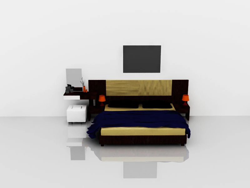 bed 3D Model .c4d .max .obj .3ds .fbx .stl .blend