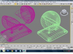 chair with table 3D 模型