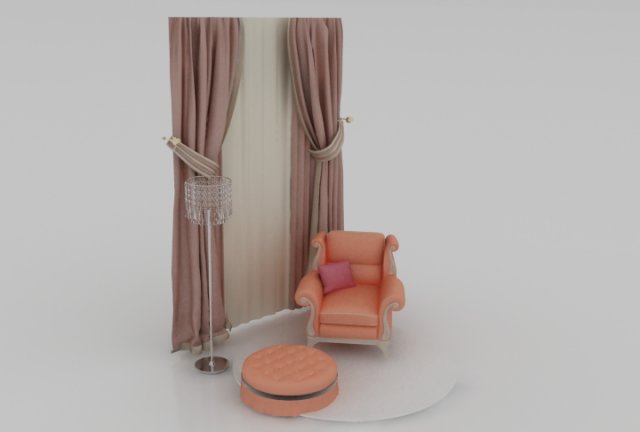 chair 3D Model .c4d .max .obj .3ds .fbx .stl .blend 