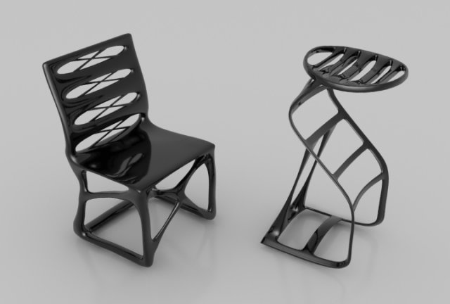 chair 3D Model .c4d .max .obj .3ds .fbx .stl .blend 