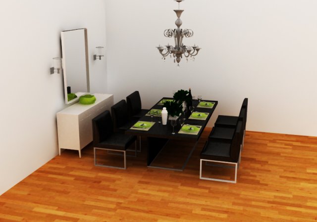 table with chairs Modèle 3D .c4d .max .obj .3ds .fbx .stl .blend 