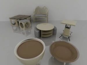 table chairs 3D Model