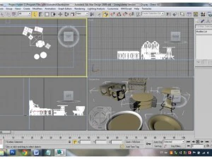 table chairs 3D Model