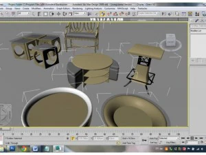 table chairs 3D Model