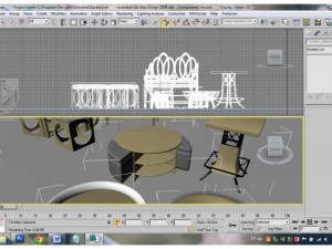 table chairs Modelo 3D