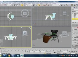 table with chair 3D Model