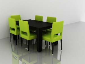 table with chairs Modelo 3D