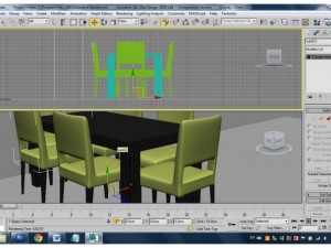 table with chairs Model 3D