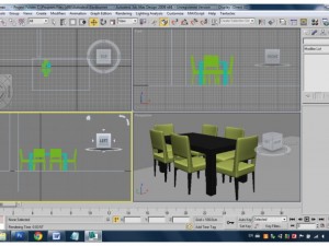 table with chairs Model 3D