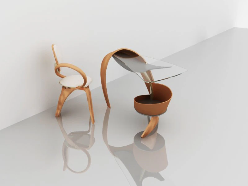table with chairs 3D Model .c4d .max .obj .3ds .fbx .stl .blend
