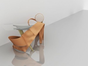 table with chairs Modello 3D