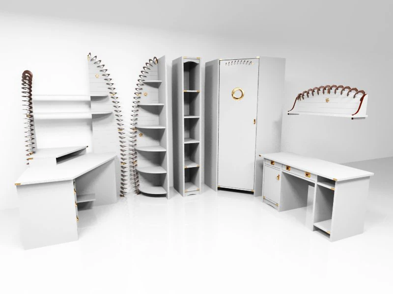 desk 3D Model .c4d .max .obj .3ds .fbx .stl .blend 