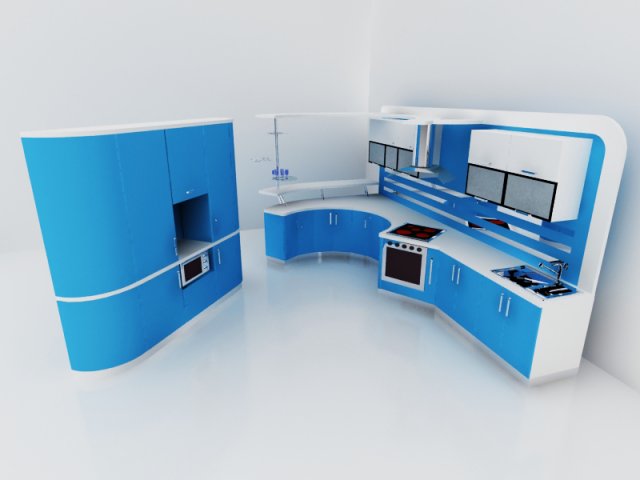 kitchen 3D Модель .c4d .max .obj .3ds .fbx .stl .blend 