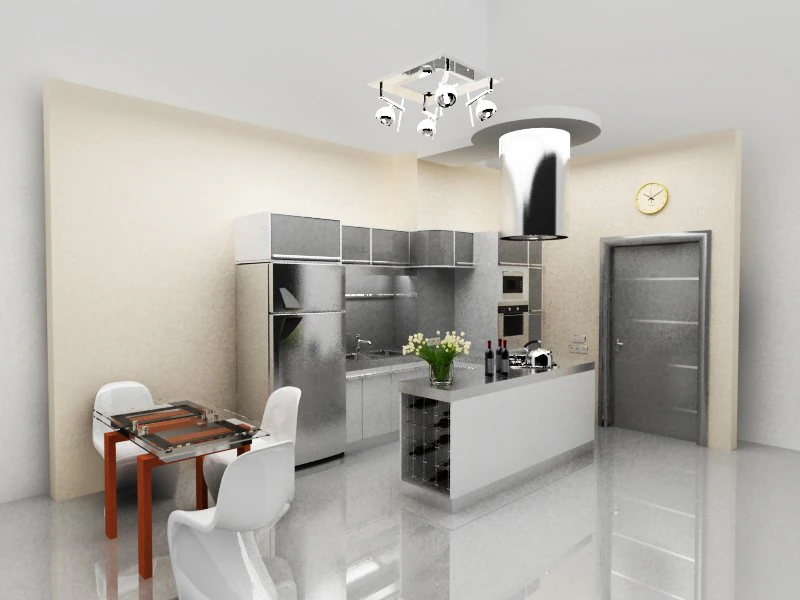 kitchen 3D Model .c4d .max .obj .3ds .fbx .stl .blend 