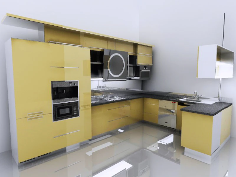 kitchen 3D Model .c4d .max .obj .3ds .fbx .stl .blend 