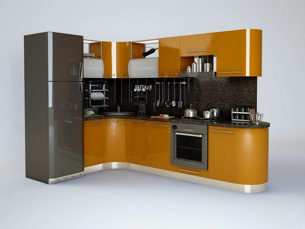 kitchen 3D Model .c4d .max .obj .3ds .fbx .stl .blend 