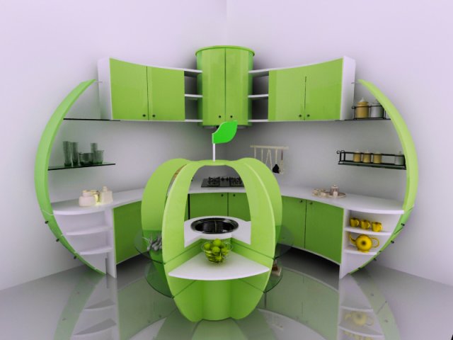 kitchen 3D Model .c4d .max .obj .3ds .fbx .stl .blend 