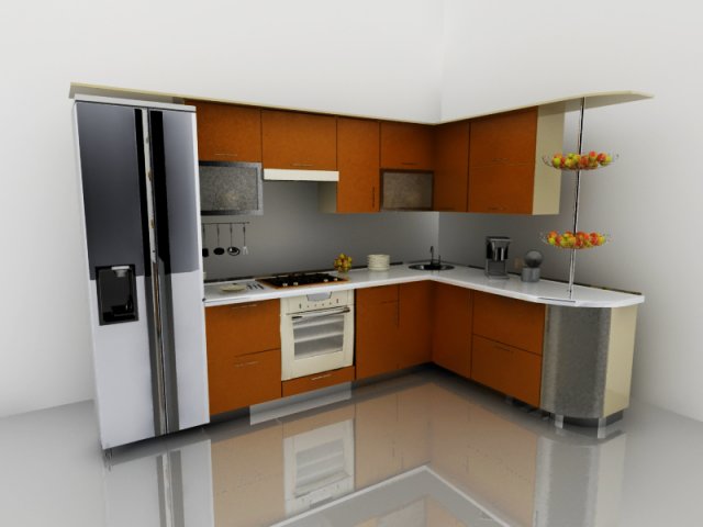 kitchen 3D 모델 .c4d .max .obj .3ds .fbx .stl .blend 