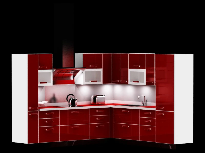 kitchen 3D Model .c4d .max .obj .3ds .fbx .stl .blend 