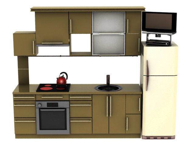 kitchen Modello 3D .c4d .max .obj .3ds .fbx .stl .blend