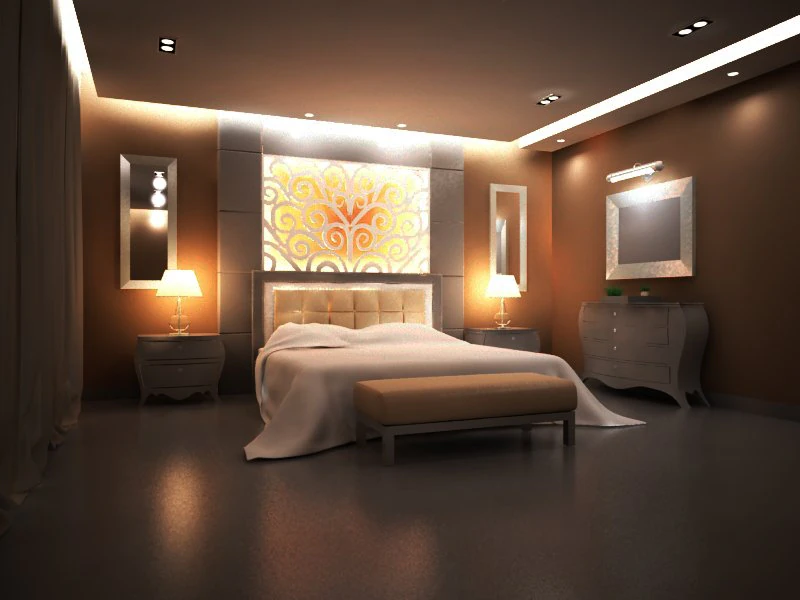 bedroom 3D Model .c4d .max .obj .3ds .fbx .stl .blend