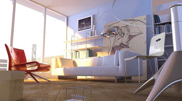 hall 3D Model .c4d .max .obj .3ds .fbx .stl .blend 