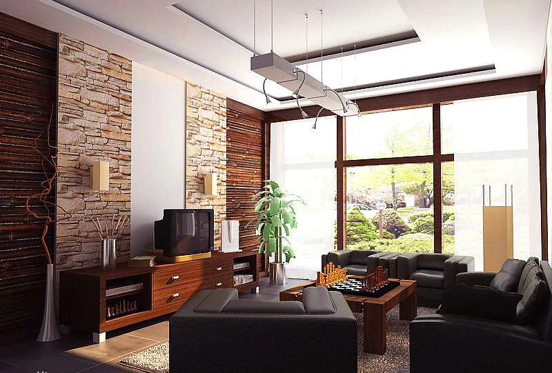 living room 3D Model .c4d .max .obj .3ds .fbx .stl .blend 