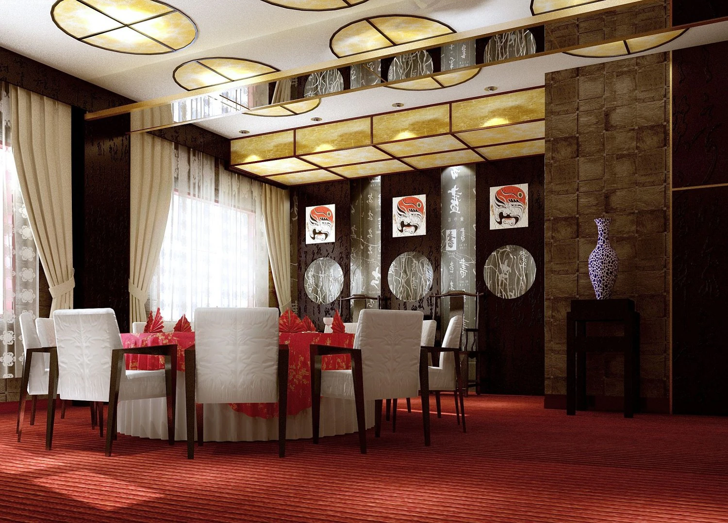 restaurant 3D Model .c4d .max .obj .3ds .fbx .stl .blend 