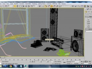 living room Modelo 3D