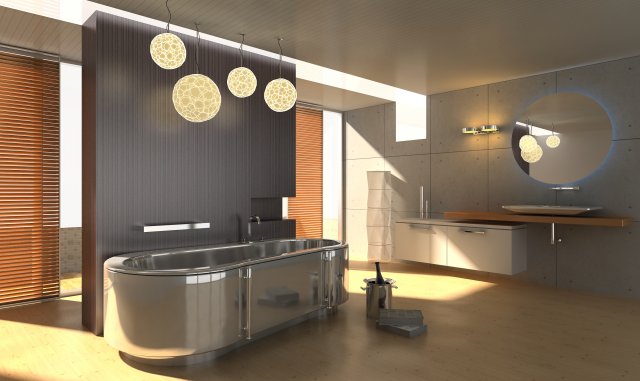 bathroom 3D Model .c4d .max .obj .3ds .fbx .stl .blend 