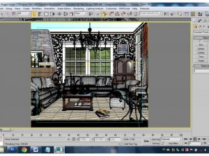 living room Modelo 3D