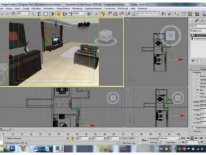living room Model 3D