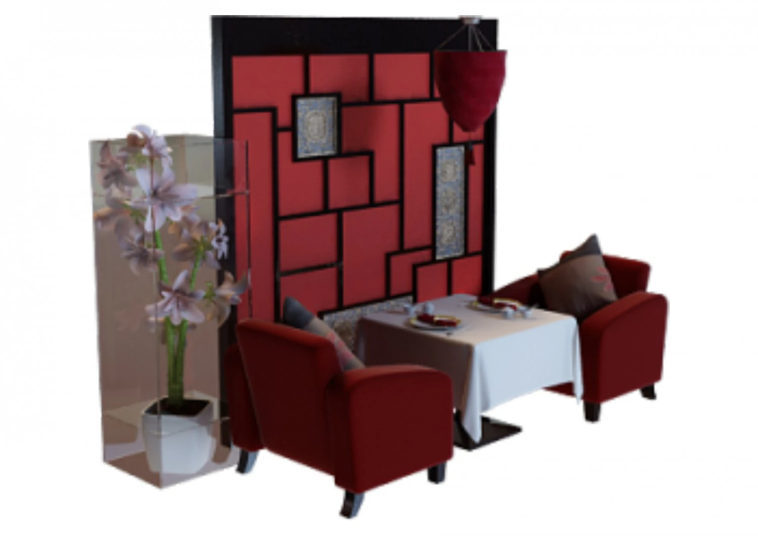 restaurant furniture 3D Model .c4d .max .obj .3ds .fbx .stl .blend 