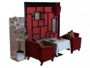 meble restauracyjne Model 3D
