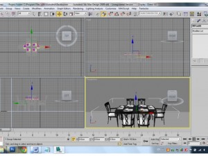 table with chairs Model 3D