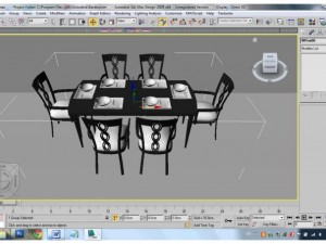 table with chairs Model 3D