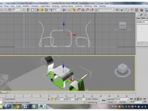 chair with table Model 3D