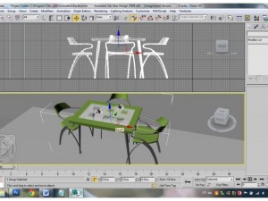 chairs with table 3D Model
