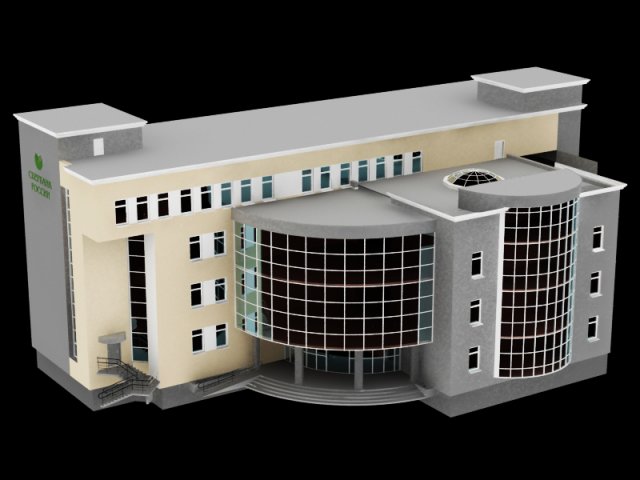 building bank 3D Model .c4d .max .obj .3ds .fbx .stl .blend 