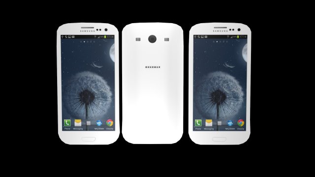 samsung galaxy s3 3D Model .c4d .max .obj .3ds .fbx .stl .blend 