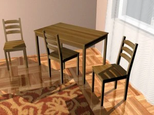 イケアのヨックモックチェア 3Dモデル