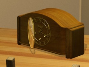 junghans antique clock Model 3D